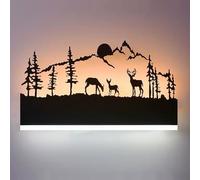 FYLARY Lampe Murale Appliques Murales Intérieure LED Fabriqué en Fer et en Acrylique Lampe de Mur Haut et Bas Luminaires Intérieur pour Chambre Restaurant Salon Escalier Couloir 12W (Cerf A)