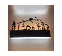 FYLARY LED Lampe de Mur Cerf Forme Conception Up Down Applique murale avec Acrylique Le fer Intérieur Décoration pour Chambre Salon, 12W