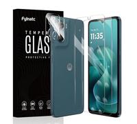 Fylnatc 2 films de protection d'écran pour Motorola Moto G06/G06 Power + 2 protections d'objectif d'appareil photo, film en verre trempé dureté 9H compatible avec les coques, HD, transparent