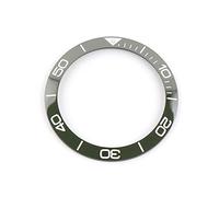 Fymlok Bague de Lunette de Montre,Insert Lunette Montre 39mm Luminous Blue Blue Ceramic Bezel Insérer 41mm Cadran pour Regarder Montres de Remplacement Accessoires de Remplacement(Green)