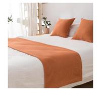 Fymlok Chemin de Lit pour Pied Drapeau de lit, écharpe Bout, Simple, Mode, Couleur Unie, hôtel, Maison d'hôtes, séjour chez l'habitant(Orange,45 * 45cm Pillowcase 1pc)
