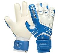 Fymlok Gants de Gardien de But Classique Série Adulte Football Gants Gardien de But avec des gardes Doigts(Blue,9)
