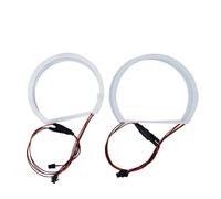 Fymlok Lumières Angel Eye Car-Style 1 Set (2X 146mm + 2X 131 mm) Blanc Halo Coton Light Coton Coton SMD Yeux Ange for BMW E46 Non projecteur Auto éclairage Automatique Ampoules Angel Eyes(White)