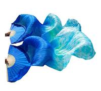 Fymlok Voile de Danse éventail Éventails de Danse du Ventre en Soie, Imitation, Main Gauche et Droite, 150/180x90 Cm(9,120cm Imitation Silk)