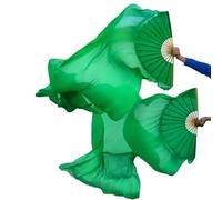 Fymlok Voile de Danse éventail Éventails de Danse Imitation Soie 1 pièce/1 Paire 10 Couleurs voiles Couleur Unie éventails du Ventre 180 * 90CM(07,150x90cm 1 Pair)