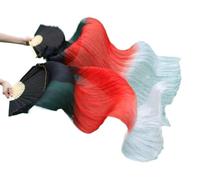 Fymlok Voile de Danse éventail Voiles de Soie Fans Danse 1 Paire Ventilateurs du Ventre Longs en 180 * 90 cm Accessoires(04,M)