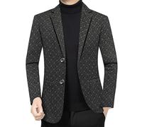 FYMLP Autumn Casual Office Suit Coat for Men Classic Two Button Lapel Suit Jackets Vintage Business Slim Fit Blazers(XL)