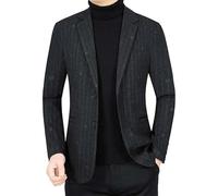 FYMLP British Classic Black Suit Jacket Business Social Blazers for Men Everyday All Match Slim Fit Suit Coat(XXL)
