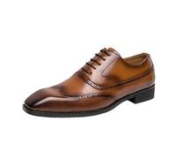 FYMLP Chaussures à Lacets Style Italien for Hommes, antidérapantes, en Cuir, Bout Pointu, Classiques, Respirantes, Formelles, for Mariage, Oxfords