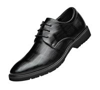 FYMLP Chaussures Classiques for Hommes, Style Business, Style Italien décontracté, à Lacets, Bout Golf, Oxfords en Cuir(Black,40 EU)