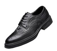 FYMLP Chaussures Oxford Respirantes Luxe Style Britannique for Hommes, Chaussures Classiques en Cuir PU à Bout Golf, habillées Plateforme Tendance, Smoking