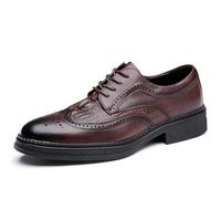 FYMLP Chaussures Oxford Respirantes Luxe Style Britannique for Hommes, Chaussures Classiques en Cuir PU à Bout Golf, habillées Plateforme Tendance, Smoking