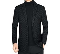 FYMLP Formal Business Office Blazers for Men Black Versatile Slim Fit Suit Jacket Modern Casual Travel Suit Coat(XXL)