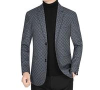 FYMLP Gray Comfortable Business Casual Suit Coat for Men Fashionable Slim Fit Blazers Modern Office Dress Coat(XXL)