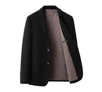 FYMLP Men's Black Corduroy Blazers Korean Style Casual Warm Suit Jacket for Autumn Fashionable All Match Casual Coat(L)