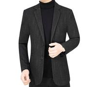 FYMLP Modern Classic Formal Office Coat for Men Two Button Slim Fit Blazers Versatile Business Casual Lapel Suit Jacket(M)