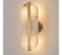 FYMLP Modern Vanity Wall Lamps Nordic Indoor Natural Marble Wall Light Gold Iron Hardwired Wall Sconces for Bedroom Living Room Dinning Room