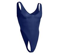 FYMNSI - Body transparent pour homme - Sans manches - Maillot de corps - Sous-vêtements - Maillot de musculation - Débardeur - Lingerie, bleu marine, taille unique