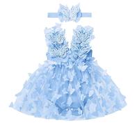 FYMNSI Robe pour bébé sans manches - Body, combinaison, robe de princesse en tulle avec bandeau - Ensemble de fête pour tout-petits - Vêtements pour 0-24 mois, 0-6 mois