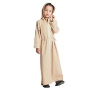 FYMNSI Vêtements de prière pour enfants filles à manches longues Abaya Robe de prière musulmane Arabe Islamique Moyen-Orient Dubaï Tenue 3-13 ans, kaki, 10-11 ans
