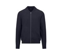 FYNCH-HATTON Cardigan en coton avec fermeture éclair et col montant, bleu marine, XXL
