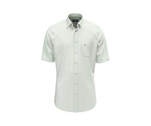 FYNCH-HATTON Chemise à manches courtes en coton rayé, Vert turquoise, XL