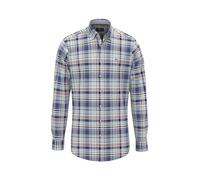 FYNCH-HATTON Chemise en coton avec motif à carreaux colorés et col boutonné, baie, XL