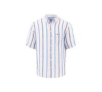 FYNCH-HATTON Chemise en lin avec col boutonné et rayures, Peony (bordeaux), XXL