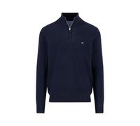 FYNCH-HATTON Moderner Troyer aus Reiner Baumwolle mit Reißverschluss Navy / 3XL Pull-Over, Bleu, Homme