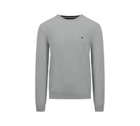 FYNCH-HATTON Pull doux de couleur unie avec col rond, Argent (Silver), L