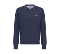 FYNCH-HATTON Pull en coton avec col en V, Nuit, 4XL