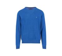 FYNCH-HATTON Pull en Tricot Fin avec col Rond, Azur, XL