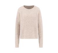 FYNCH-HATTON Pull pour femme - Mélange de laine avec alpaga, col rond, poignets côtelés, Cappucchino, S
