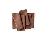 FYNCH-HATTON Serviettes en lin, lot de 4 LUMO Walnut marron clair