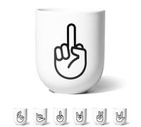 FYNGERS | Tasse à main | Tasse mate en porcelaine | Tasse à café ou à thé parfaite | Super cadeau (doigts)