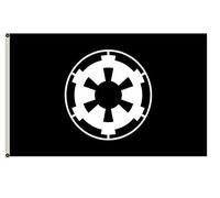 Fyo Grand drapeau noir Empire galactique paysage 0,9 x 1,5 m
