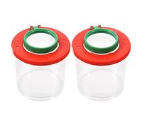 FYOBOT 2 Pièces 4X Lentilles Visionneur D'Insectes MéDaillon Boîte Loupe Insecte Loupe Loupe Kid Jouet