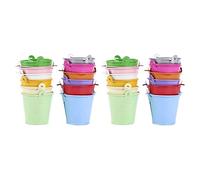 FYOBOT 24Pcs Jardiniere pour Fleurs Mini Seaux Metal Decoration de Table (Couleur Aleatoire)