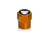 FYOBOT 4 Pièces Capuchon de Valve Auto pour Dacia Duster Logan Sandero 2 Mcv Sandero, Bouchons de Valve Voiture Résistant à la Corrosion et à la Poussière Accessoires,-Orange