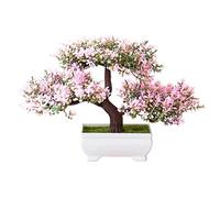 FYOBOT Plantes Artificielles Bonsa? Arbre Pot Faux Plante Fleurs en Pot Faux Bonsa? pour Maison Chambre Table H? Jardin D¨¦Cor A