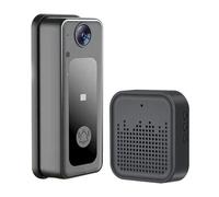 FYOBOT Sonnette Connectée Smart Doorbell Tuya avec Caméra de Sécurité WIFI, Alarme, Vision Nocturne HD, Interphone Vidéo, Étanche, Moniteur de Sonnette Sans