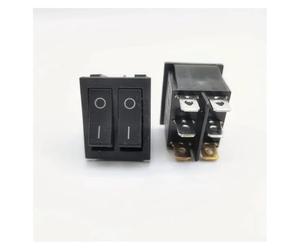 FYOCOXDS 1PCS KCD8 6PIN black 16A 250V 20A 125V Double Light Switch Rocker Switch ON-OFF KCD6
