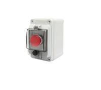 FYOCOXDS Emergency Stop Switch Emergency Stop Control Button Switch Box, Outdoor Protect Shield, Waterproof, Leakage Stop Buttons, Controlling Case, IP67(Mushroom Head)