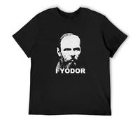 Fyodor Dostoyevsky Crime and Punishment Russian The Idiot Writer T-Shirt Mens Black Unisex Tees Shirt 3XL