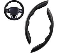 Auto Caches De Volant,pour Alpine A290 (AB 2024) Protecteur Volant Segmenté Universel,Protecteur Volant Segmenté en Fibre Carbone,A/Black