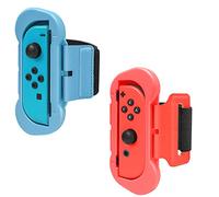 FYOUNG Bracelet pour Just Dance 2026-2022/ Zumba, pour Nintendo Switch/OLED | (Non pour Switch 2) FYOUNG 2er-Pack Bleu/Rouge Brassards Élastiques Réglables pour Joycon, Accessoires pour Decades of Hits