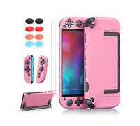 FYOUNG Dockable Coque de Protection 3 en 1 pour Nintendo Switch 2 | Coque en PC Rigide pour Switch 2, Protection Ecran Kit d'accessoires incluant Protecteur d'écran et 8 de poignées Joystick