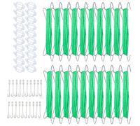 fypuda Lot de 60 crochets pour tomates avec ficelle, crochets de support pour tomates avec ficelle de 10 m et clips de support pour plantes, légumes, plantes fruitières, fleurs