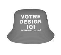 Fyralune Bob Personnalisable Chapeau bob Personnalisé pour Camping et Extérieur - Ajoutez Un Logo ou Texte chapeaus Homme Soleil - Cadeaus Amusant et Pratique pour Randonnée