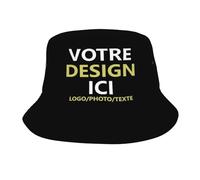 Fyralune Bob personnalisé Chapeau de Pêche Personnalisable pour Été et Aventure chapeaus bob - Ajoutez Un Design Unique Chapeau- Homme Soleil - Cadeau Drôle pour Vacances et Plein Air